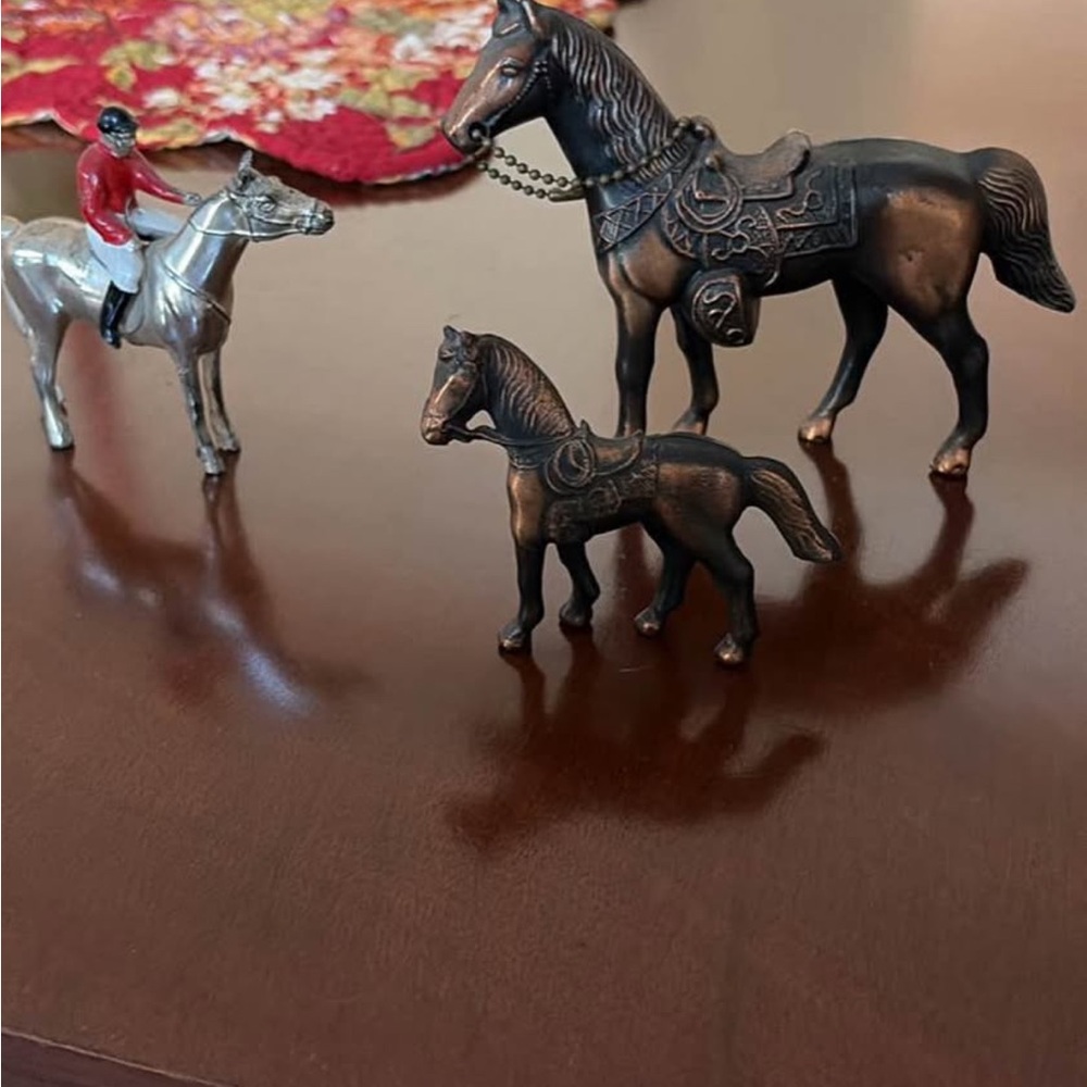 Set of Three Vintage Horse Figurines